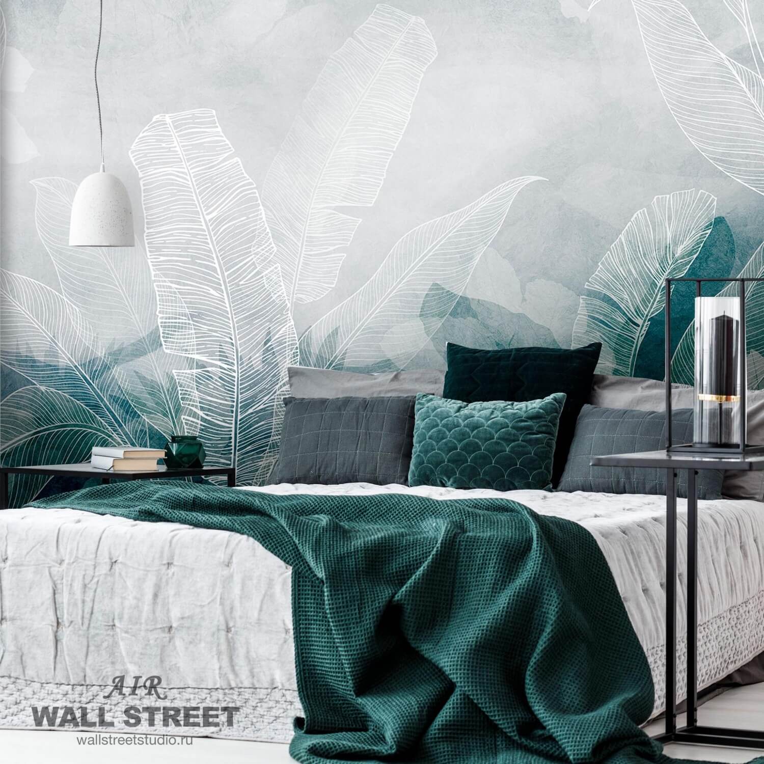 Обои Wall Street Air в интерьере спальни