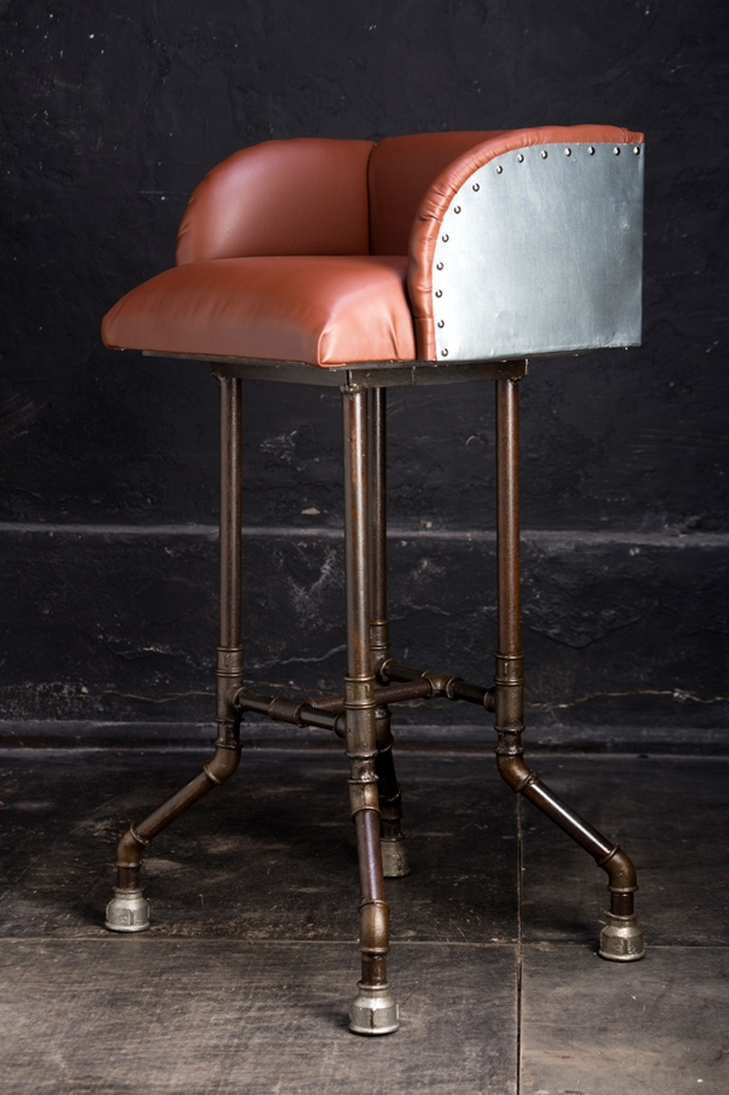 Брутальный барный стул в стиле стимпанк
